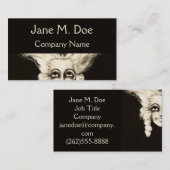 名刺のフランスのなヴィンテージのかつらの貴族 名刺 (正面/裏面)