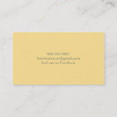 名刺のフレッシュシボパターン(の模様が)あるパネ黄 名刺 (裏面)