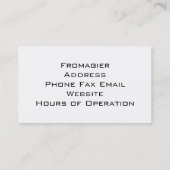 名刺のフロジエ 名刺 (裏面)