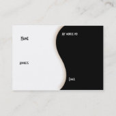 名刺のプロファイルシンプル白黒 名刺 (裏面)