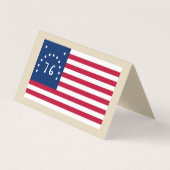 名刺のベニントンの旗- "テントスタイルカード" 名刺 (正面)