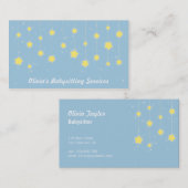 名刺のベビーシッターをするエレガントなきらめく星 名刺 (正面/裏面)