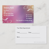 名刺のマッサージ 予約カード (正面/裏面)