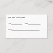 名刺のマッサージ 予約カード (裏面)