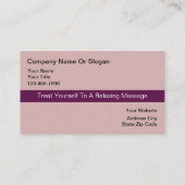 名刺のマッサージ 名刺 (裏面)