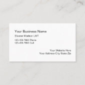 名刺のマッサージ 名刺 (裏面)