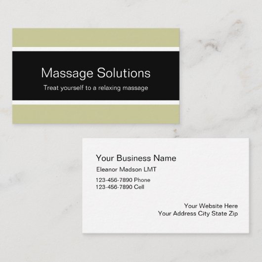 名刺のマッサージ 名刺 (正面/裏面)