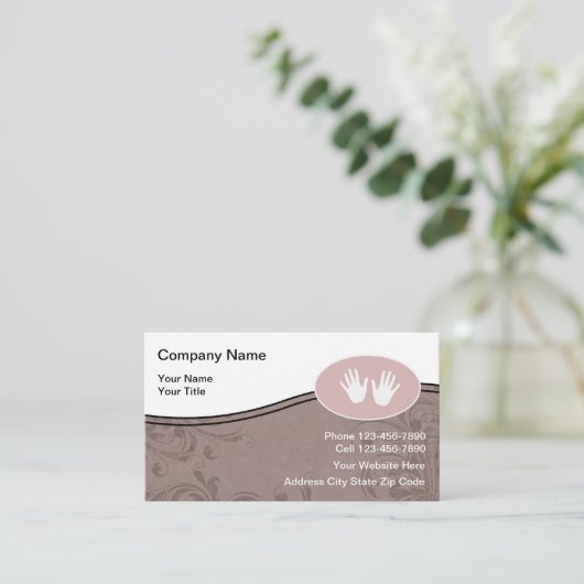 名刺のマッサージ 名刺 (スタンド正面)