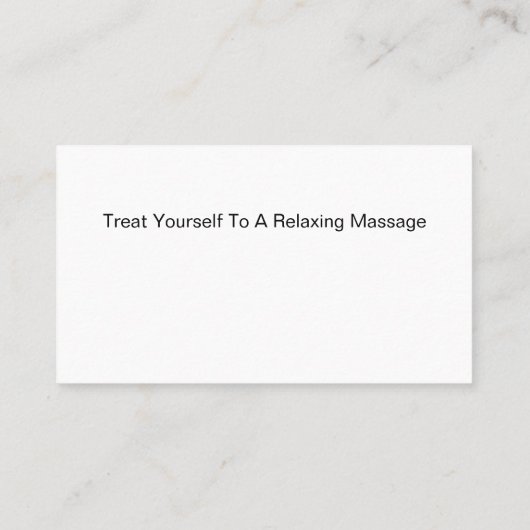 名刺のマッサージ 名刺 (裏面)