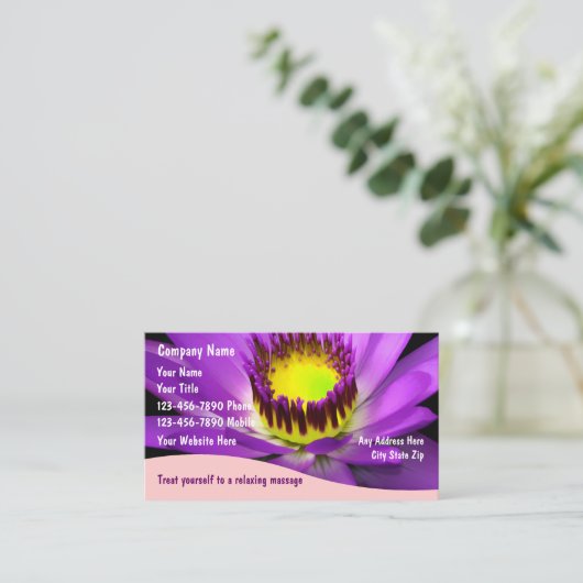 名刺のマッサージ 名刺 (スタンド正面)