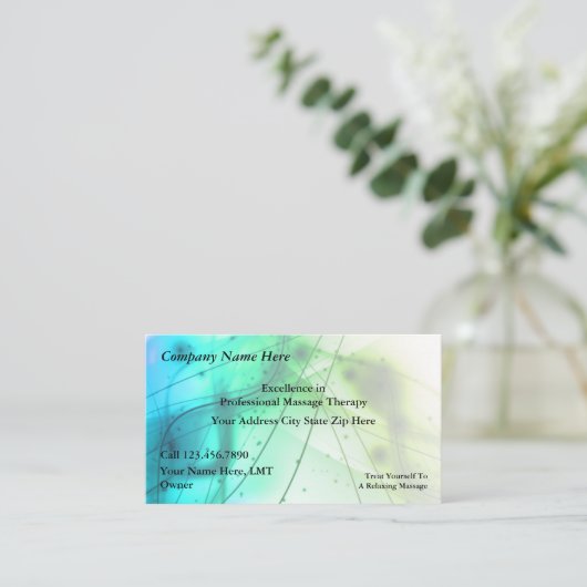 名刺のマッサージ 名刺 (スタンド正面)