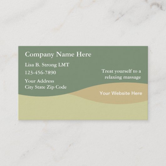 名刺のマッサージ 名刺 (正面)