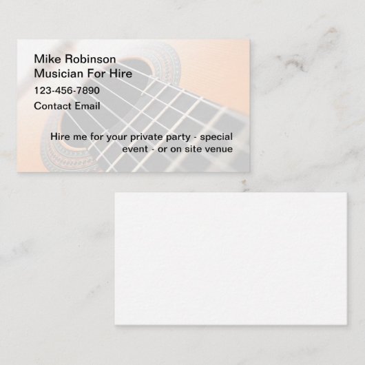 名刺のミュージシャン 名刺 (正面/裏面)