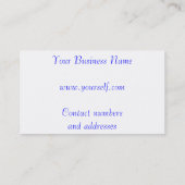 名刺のユーロ通貨 名刺 (裏面)