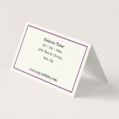 名刺のラベンダーのアイリスを折り返して下さい 名刺 (裏面)