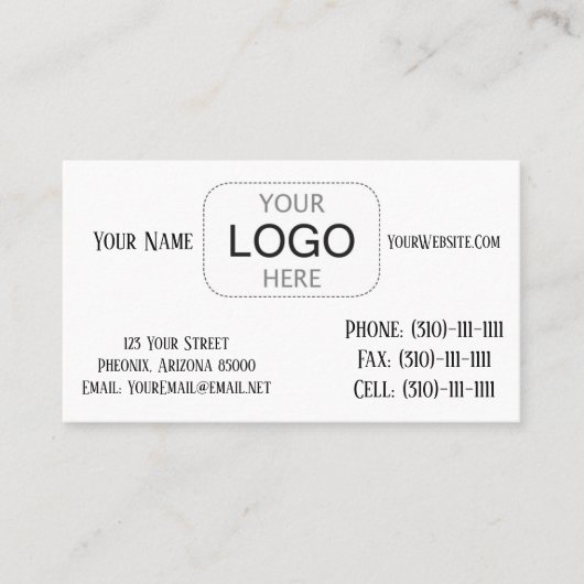 名刺のレイアウト 名刺 (正面)