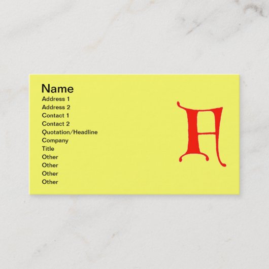 名刺のレター 名刺 (正面)