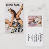 名刺のレトロのピンナップ 名刺 (正面/裏面)