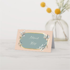 名刺のロマンチック結婚なニュートラル プレイスカード