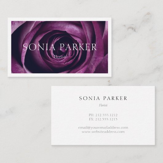 名刺の上に近く上がりました 名刺 (正面/裏面)