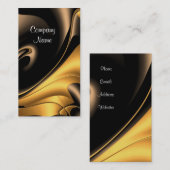 名刺の会社金ゴールドブロンズ抽象芸術 名刺 (正面/裏面)
