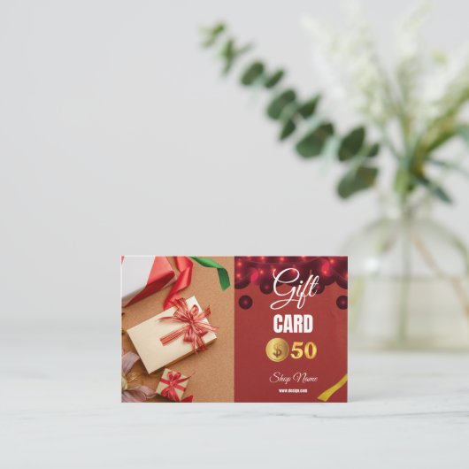 名刺の伝票$50 名刺 (スタンド正面)