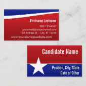 名刺の作成 – 候補者 名刺 (正面/裏面)