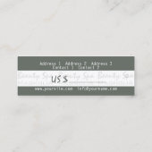 名刺の価格ラベル-美しいスパ スキニー名刺 (裏面)