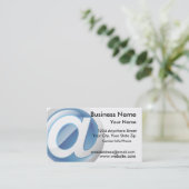 名刺の光沢のあるくもの巣アイコン 名刺 (スタンド正面)