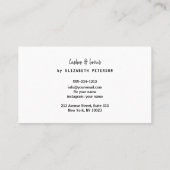 名刺の写真の背景(美しいサロン) 名刺 (裏面)