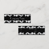 名刺の動物牛プリント白黒肌 スキニー名刺 (正面/裏面)