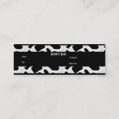 名刺の動物牛プリント白黒肌 スキニー名刺 (裏面)