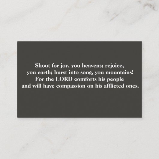 名刺の十字と空 名刺 (裏面)