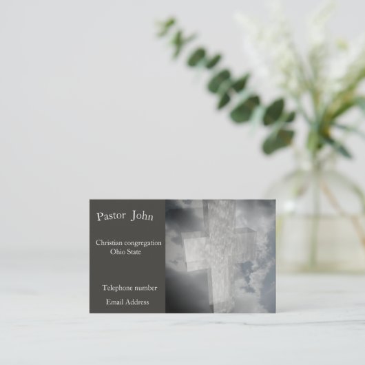 名刺の十字と空 名刺 (スタンド正面)