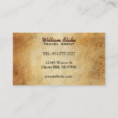 名刺の古い地図の地球 名刺 (裏面)