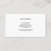 名刺の名前のミニマルスタイル。 名刺 (裏面)