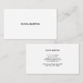 名刺の名前のミニマルスタイル。 名刺 (正面/裏面)