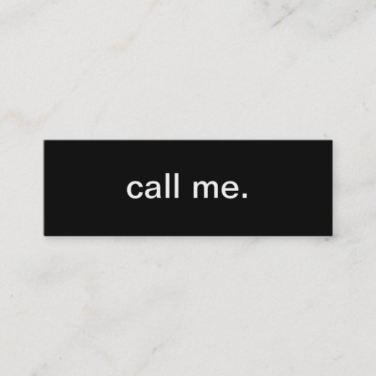 名刺の呼出し コーリングカード (正面)