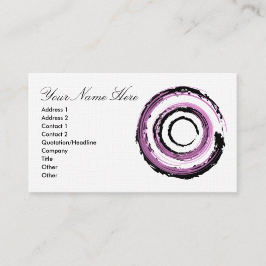 名刺の回状のイラストレーション 名刺 (正面)