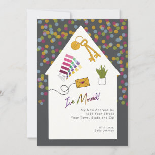 名刺の変更カラフルを移動した 招待状