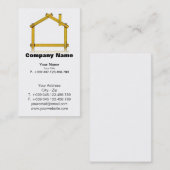 名刺の家の木製のメートル用具 名刺 (正面/裏面)