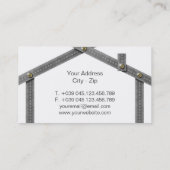 名刺の家の金属のメートル用具 名刺 (裏面)