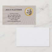 名刺の左官の石工労働者のこてRetr 名刺 (正面/裏面)