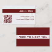 名刺の帝国赤 名刺 (正面/裏面)