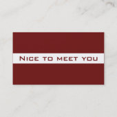 名刺の帝国赤 名刺 (裏面)