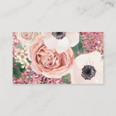 名刺の幾何学的ガーデンバラ金ゴールドグリッター 名刺 (裏面)