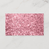 名刺の幾何学的バラ金ゴールドグリッター 名刺 (裏面)