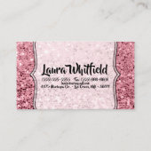 名刺の幾何学的バラ金ゴールドグリッター 名刺 (正面)