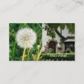 名刺の後の前に造園の雑草 名刺 (裏面)