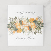 名刺の折り畳結婚みブライダル花模様果実 プレイスカード (外部開封)